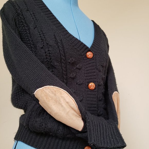 Get COZYYYY in this textured cardigan with elbow patches! - Picture 2 of 4